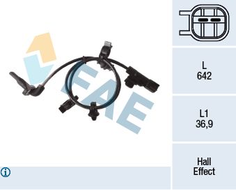 Sensor, wheel speed FAE 78306