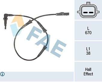 FAE 78314 Sensor, wheel speed