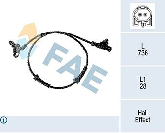 FAE 78328 Sensor, wheel speed