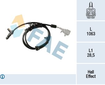 Sensor, wheel speed FAE 78332