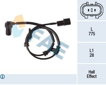 Sensor, wheel speed FAE 78342