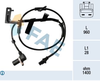 Sensor, wheel speed FAE 78343