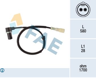 Sensor, wheel speed FAE 78344