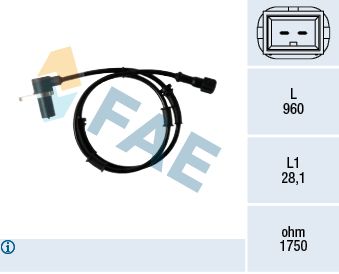Sensor, wheel speed FAE 78350