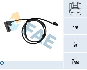 Sensor, wheel speed FAE 78354