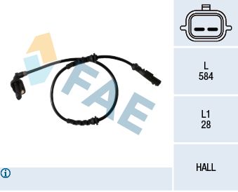Sensor, wheel speed FAE 78358