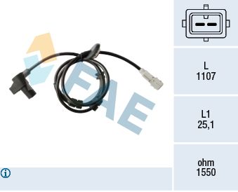 Sensor, wheel speed FAE 78372
