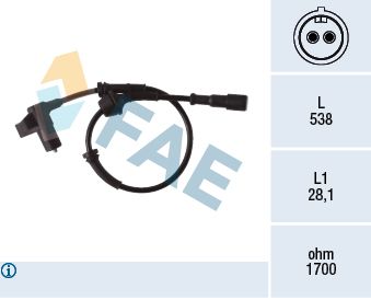 Sensor, wheel speed FAE 78376