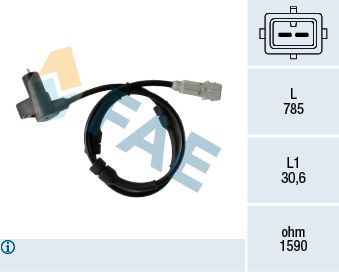 Sensor, wheel speed FAE 78377