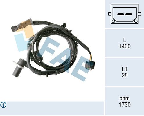 FAE 78384 Sensor, wheel speed