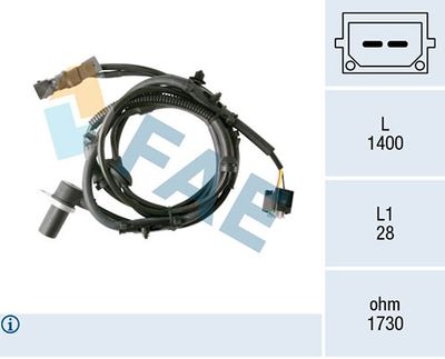 Sensor, wheel speed FAE 78384