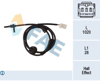 Sensor, wheel speed FAE 78393