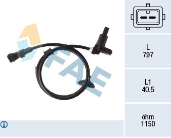 Sensor, wheel speed FAE 78402