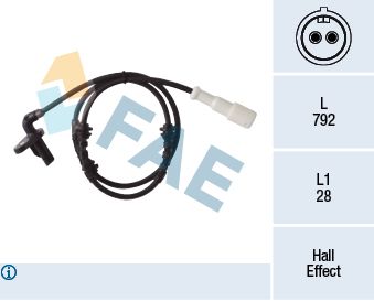 Sensor, wheel speed FAE 78407