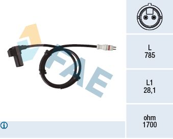 Sensor, wheel speed FAE 78408
