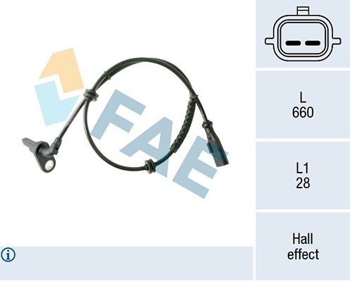 FAE 78411 Sensor, wheel speed