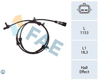 Sensor, wheel speed FAE 78435