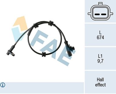 Sensor, wheel speed FAE 78454