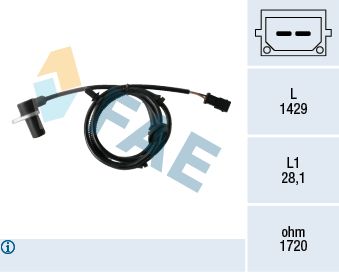 Sensor, wheel speed FAE 78460