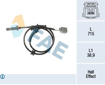 Sensor, wheel speed FAE 78468