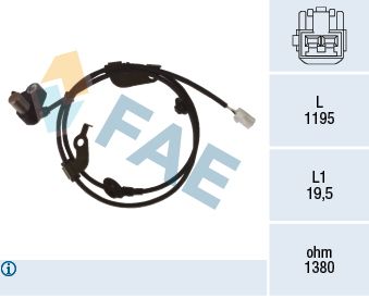 Sensor, wheel speed FAE 78474
