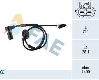 Sensor, wheel speed FAE 78477