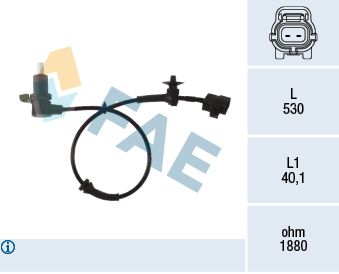 Sensor, wheel speed FAE 78480