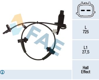 Sensor, wheel speed FAE 78487
