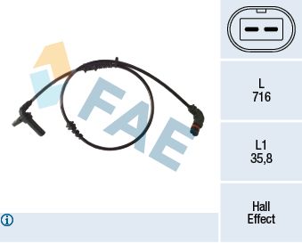 Sensor, wheel speed FAE 78488