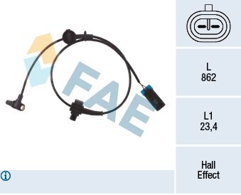 FAE 78492 Sensor, wheel speed