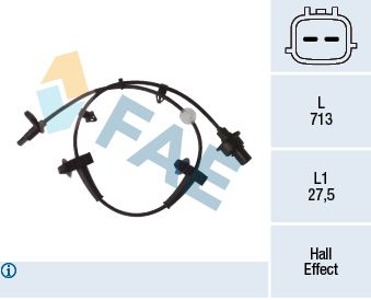 Sensor, wheel speed FAE 78507