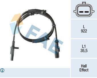 Sensor, wheel speed FAE 78513