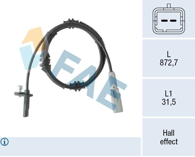 FAE 78552 Sensor, wheel speed