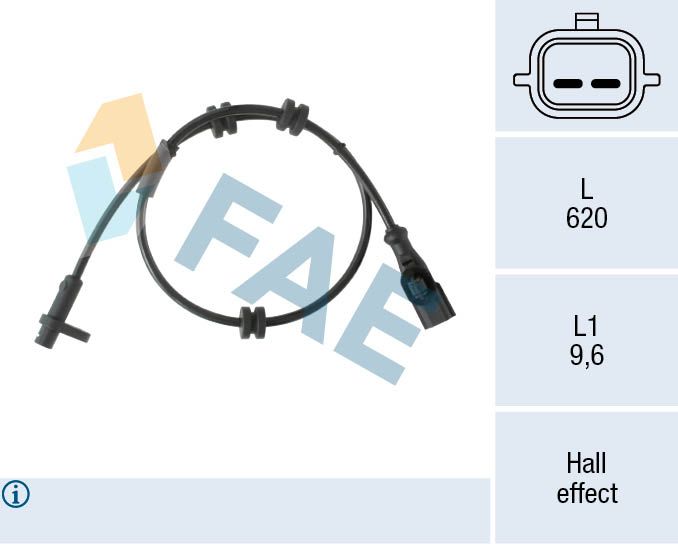 FAE 78553 Sensor, wheel speed