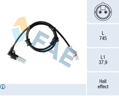 Sensor, wheel speed FAE 78554