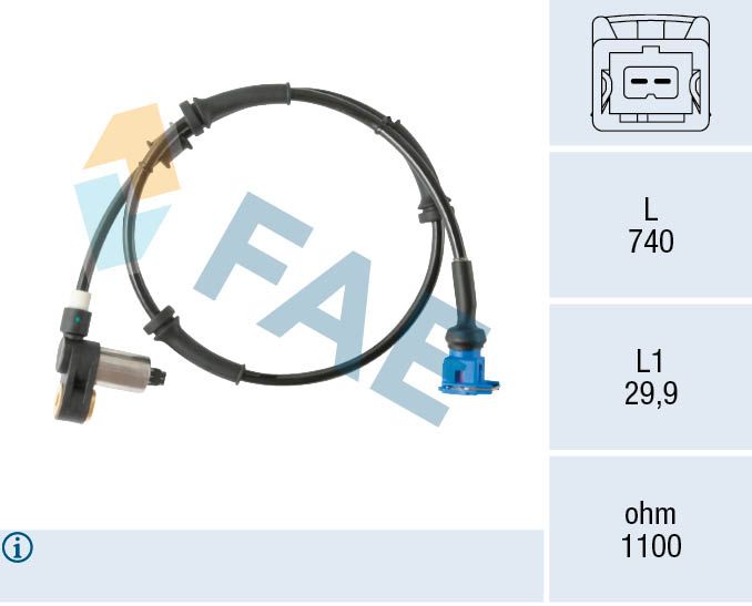 FAE 78563 Sensor, wheel speed