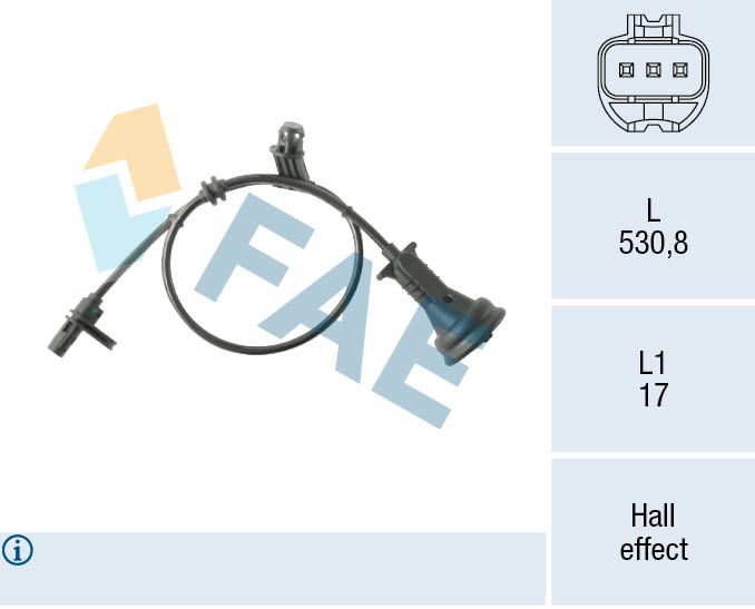 FAE 78566 Sensor, wheel speed