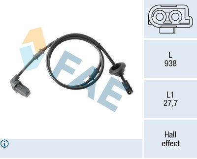 Sensor, wheel speed FAE 78567