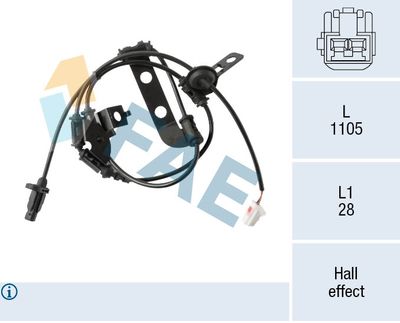 Sensor, wheel speed FAE 78571