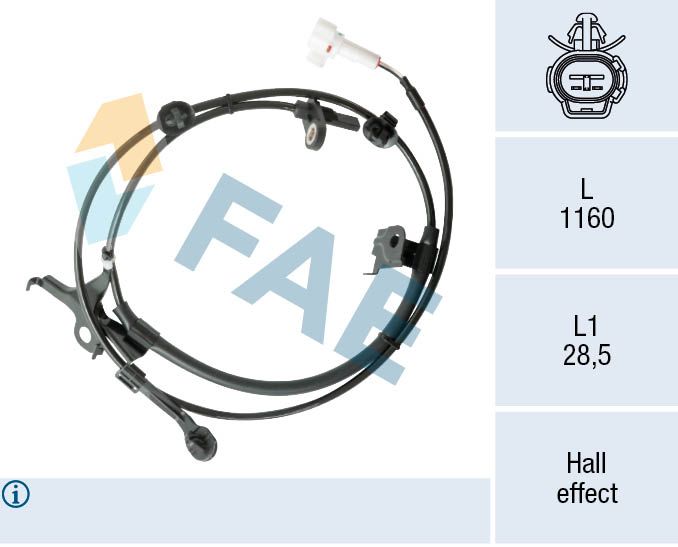 FAE 78572 Sensor, wheel speed