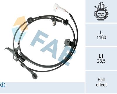 Sensor, wheel speed FAE 78572