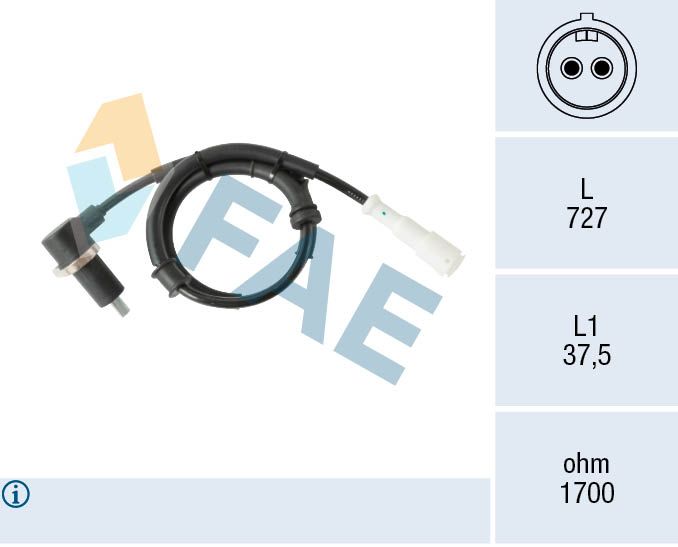FAE 78575 Sensor, wheel speed