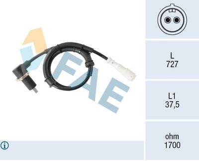Sensor, wheel speed FAE 78575