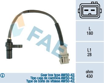 FAE 79125 RPM Sensor, automatic transmission