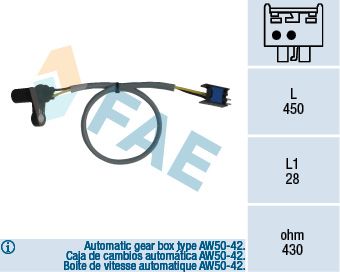 Sensor, crankshaft pulse FAE 79126