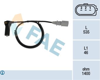 Sensor, crankshaft pulse FAE 79131