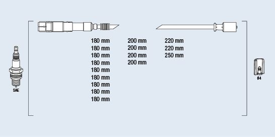 FAE 85054 Ignition Cable Kit