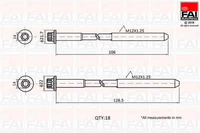 Cylinder Head Bolt Set FAI AutoParts B1027
