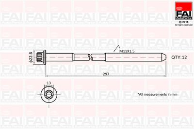 Cylinder Head Bolt Set FAI AutoParts B1137