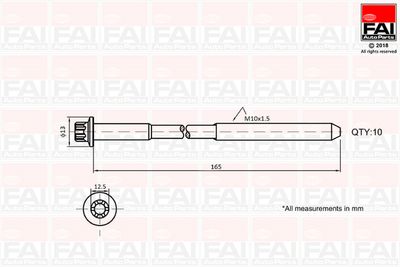 Cylinder Head Bolt Set FAI AutoParts B1465